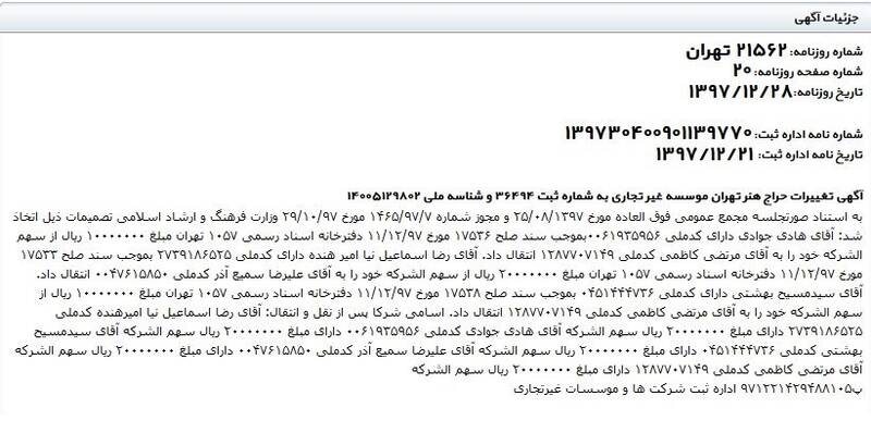 «صندوق اعتباری هنر» ملک طلق «قبیلهای خاص» در عرصه فرهنگ و هنر میشود؟! صندوق اعتباری هنر زیر ذرهبین/گروه عظام چه ارتباطی با هیأتمدیره صندوق هنر دارد؟