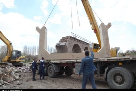 مهندسان ایرانی در میدان مقاومت ستونهای پل امینآباد را برپا کردند مهندسان ایرانی در میدان مقاومت ستونهای پل امینآباد را برپا کردند