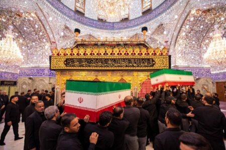 تجلیل آیتالله اعرافی از حماسه عظیم عراقی ها در تشییع پیکر امام شهید تجلیل آیتالله اعرافی از حماسه عظیم عراقی ها در تشییع پیکر امام شهید